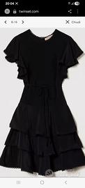 Twinset Abito in misto seta a balze