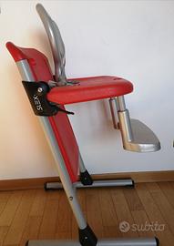 Seggiolone Sedia regolabile BREVI Pappa SLEX rosso