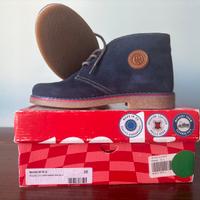 Polacco con lacci VERA PELLE blu n.35