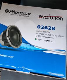 Subwoofer Phonocar 02628 250mm 300W Nuovissimo