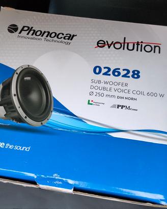 Subwoofer Phonocar 02628 250mm 300W Nuovissimo