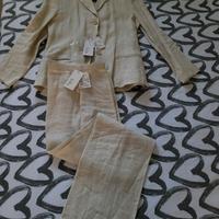 completo donna in lino nuovo