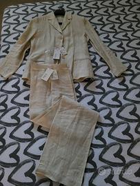 completo donna in lino nuovo