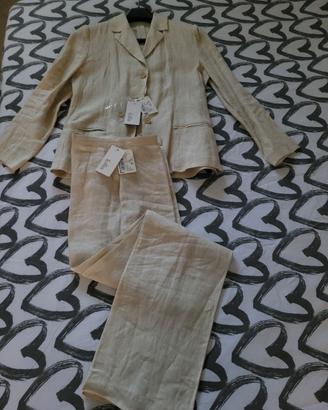 completo donna in lino nuovo