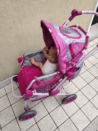 passeggino giocattolo rosa