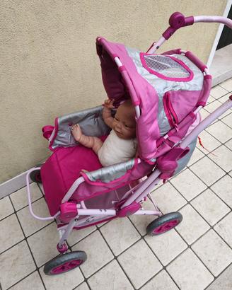 passeggino giocattolo rosa