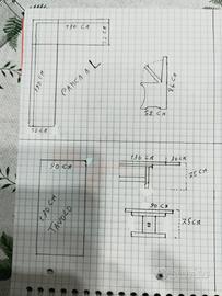 Panca a L e tavolo 