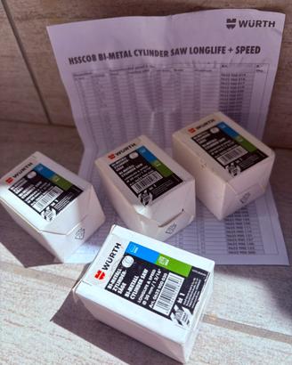 KIT COMPLETO – Seghe a Tazza + Attacco Würth