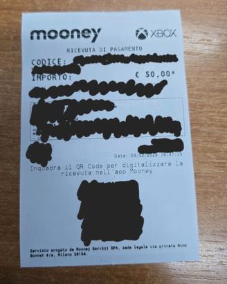 🎮 Gift Card Xbox Live da 50€ – Codice Digitale