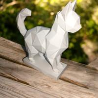 Scultura Gatto Geometrico