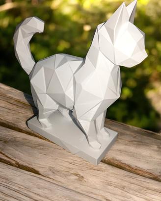 Scultura Gatto Geometrico