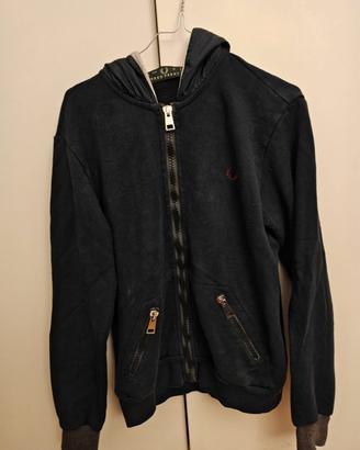 Felpa blu Fred Perry con cappuccio 