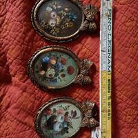 N. 3 miniature dipinte a mano liberty