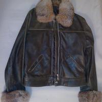 Giubbino donna in pelle con VERA pelliccia lapin