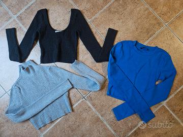 Set 3 maglioncini corti