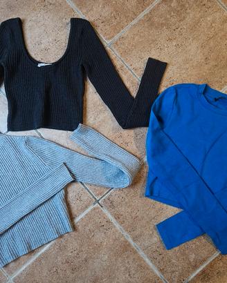 Set 3 maglioncini corti