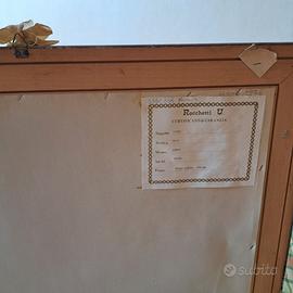 Quadro con cornice stile antico dipinto su tela