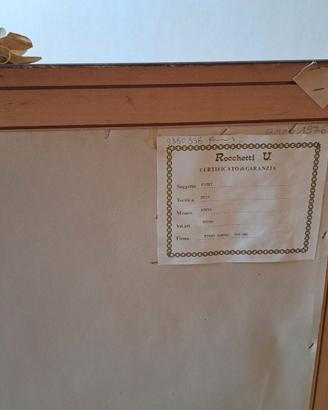 Quadro con cornice stile antico dipinto su tela