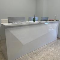 Reception bancone accoglienza in legno bianco