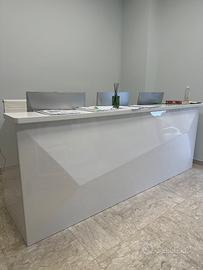 Reception bancone accoglienza in legno bianco