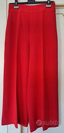Zara pantalone rosso in crepe