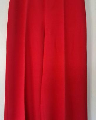 Zara pantalone rosso in crepe