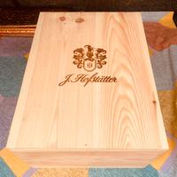 Scatola di vino vuota in legno Hofstätter