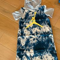 Vestito air jordan mezze maniche con cappuccio