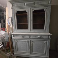 CREDENZA CON ALZATA PROVENZALE – AZZURRO POLVERE S