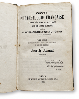 Libretto del 1853 di Joseph Arnaud