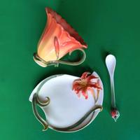 Set tazza, cucchiaio e piattino ceramica Fromone