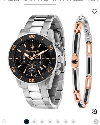 orologio e bracciale maserati