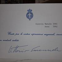 Autografo Vittorio Emanuele