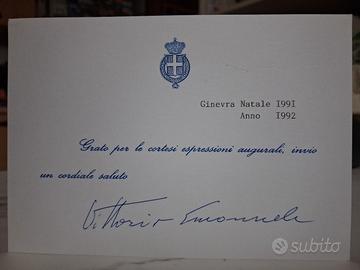 Autografo Vittorio Emanuele