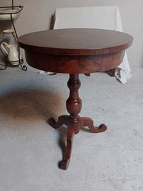 tavolo tondo legno pieno