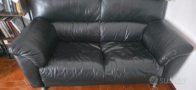 divano 2 e 3 posti in pelle 