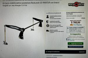 Barra anti-rock posteriore e barre wrangler tj