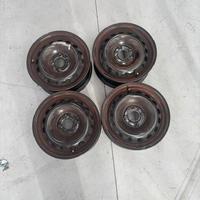 4 cerchi ferro usati 14 pollici Originali Lancia Y