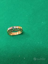 Anello diamantini colorati