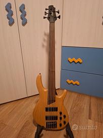 Basso Fretless 5 Corde Cort Artisan B5FL Open Pore