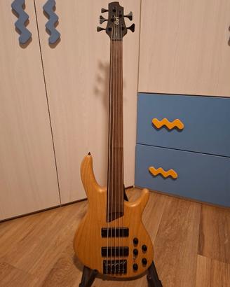 Basso Fretless 5 Corde Cort Artisan B5FL Open Pore