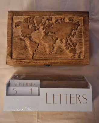 Scatola Mappamondo e Portalettere Calendario Nuovo