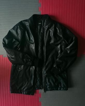 Bomber oversize in pelle Asos