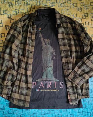 t-shirt camicia Paris statue of liberty