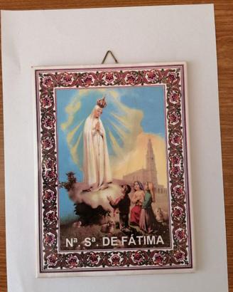ICONA piastrella in ceramica con Madonna di Fatima