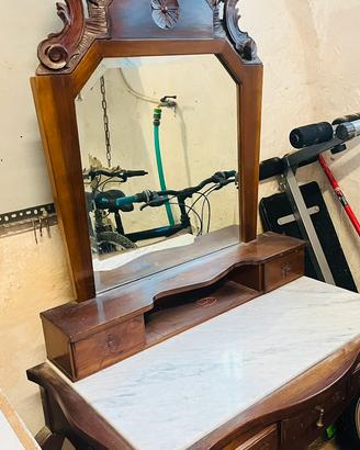 Consolle luigi XI fine 800 con specchiera