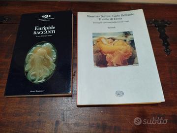 Set 2 libri Il mito di Elena e Euripide Baccanti 