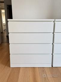 IKEA MALM 4 cassetti bca con cassetti ammortizzati