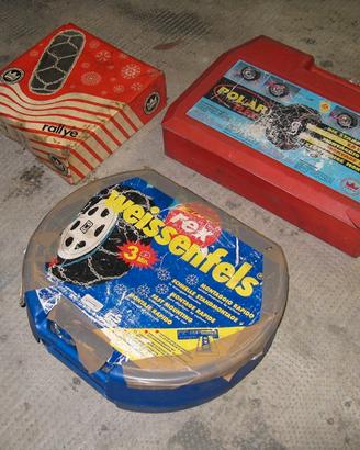 N.1 PAIO CATENE NEVE introvabili acciaio A SCELTA