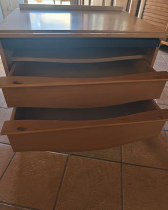 set comodini legno vintage 